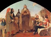 Ford Madox Brown Wycliffe Reading his translation of the Bible to John of Gaunt china oil painting artist